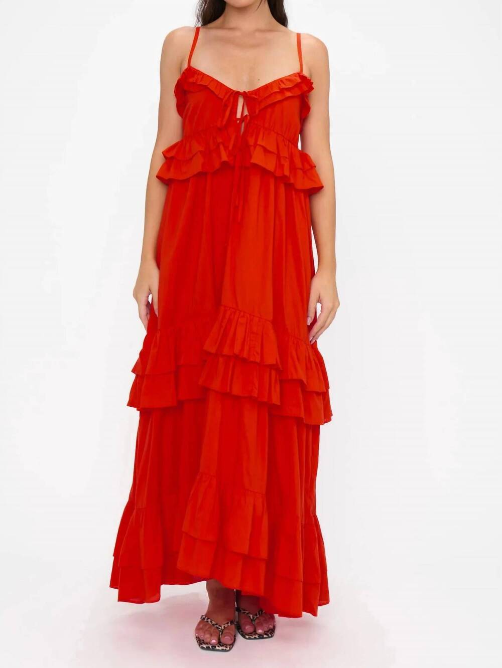 NEW SHOW ME YOUR MUMU freya maxi dress in red